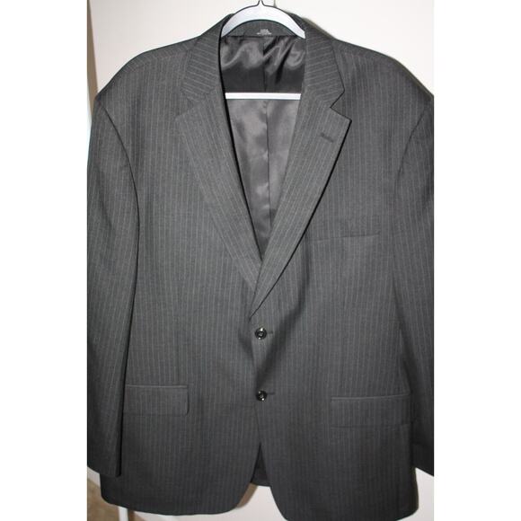 Haggar Men's Blazer Suit Jacket Black & Stripped Size 46L Classic Fit - Picture 11 of 11